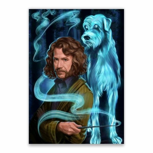 Sirius Black Patronus Cartoon Poster - A1