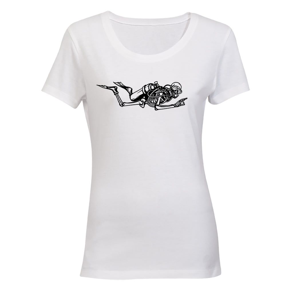 Skeleton Scuba - Ladies - T-Shirt | Shop Today. Get it Tomorrow ...