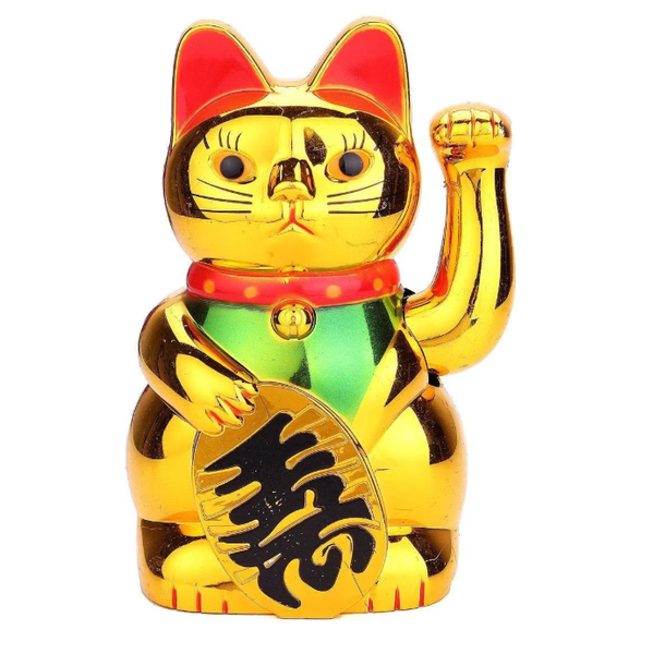 Decorative Ornament, Fortune-Attracting Golden Cat, 15cm