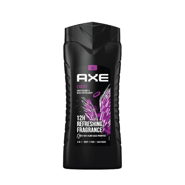 Axe Men Body Wash Shower Gel Excite with Coconut &amp; Black Pepper 400ml