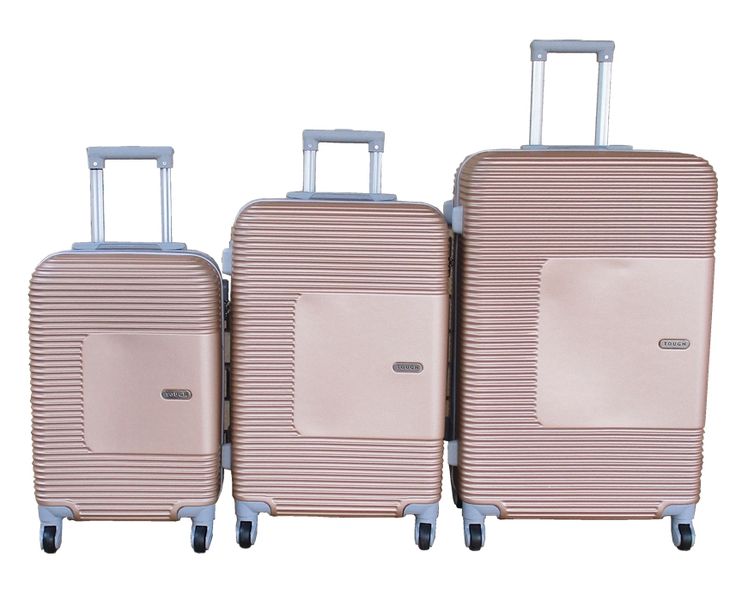 3 Piece Rose Gold Luggage Set-Durable,Stylish,TSA,4-Wheel Spinner Suitcases