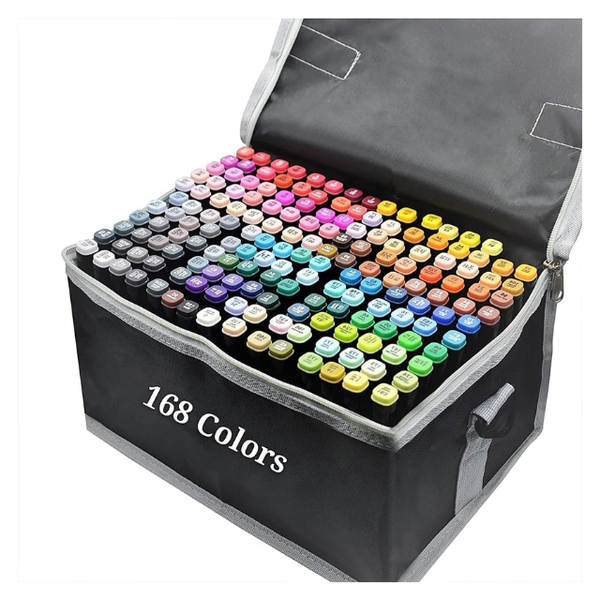 Touch 168pc Double Sided Markers Art Gift Set with Carry Case
