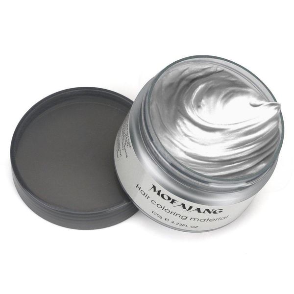 Hair Colour Wax - Granny Grey Temporary Hair Colouring Clay Pomade