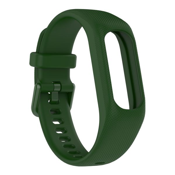 Silicone Band Compatible with Garmin Vivosmart 5-Army Green