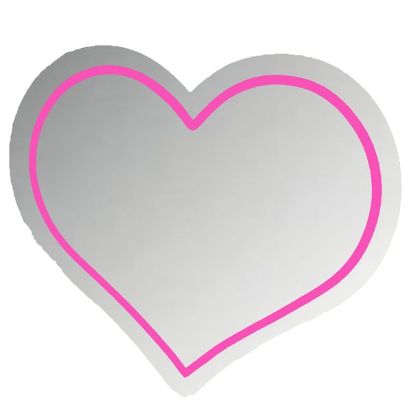 Heart Neon Sign With Dimmer, Pink Love Mirror USB Powered