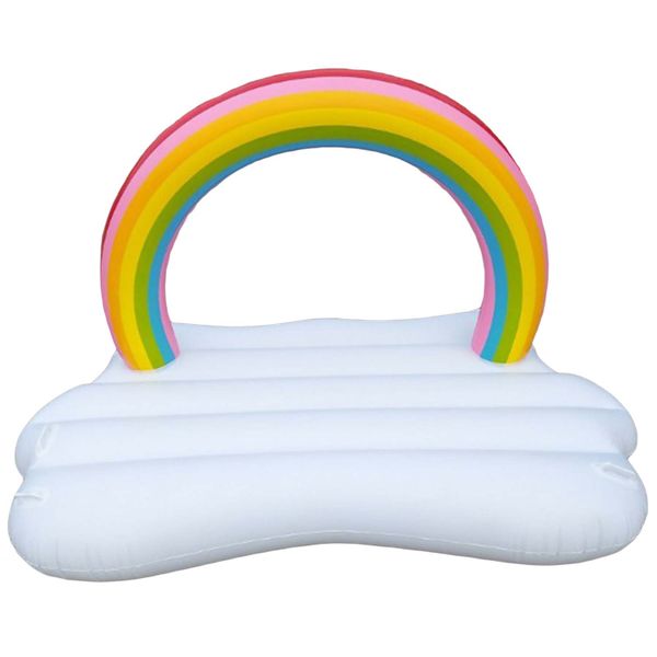 Large Inflatable Rainbow Cloud Daybed Pool Float
