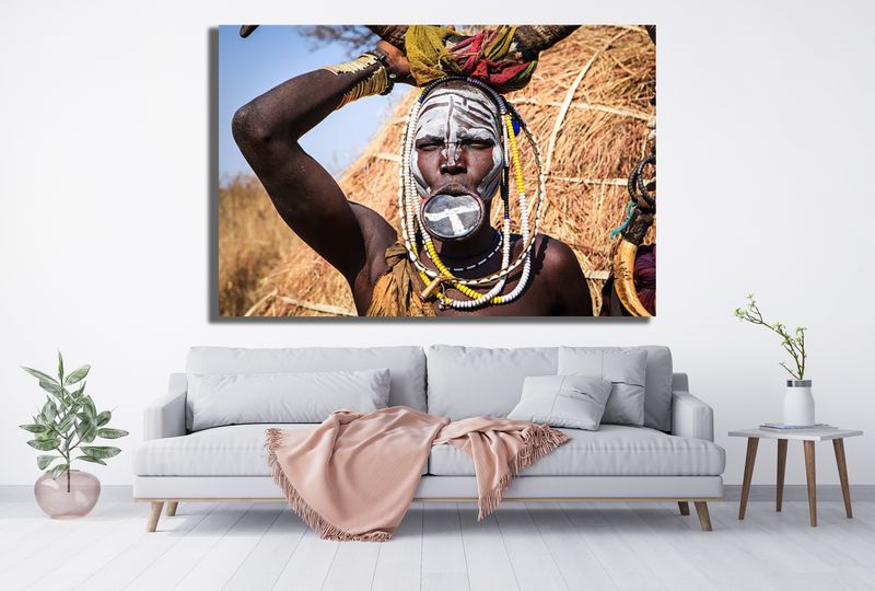 African Woman Three Canvas - 0053