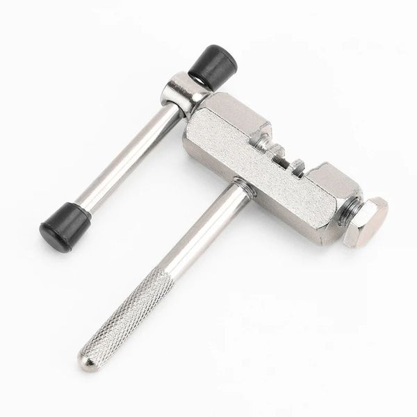 2.5cm Durable Steel Bike Chain Breaker Tool with Ergonomic Handle - Silver