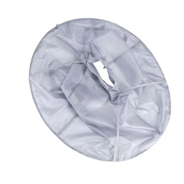 Foldable Waterproof Haircut Cape for Home &amp; Salon, Grey, PE Material