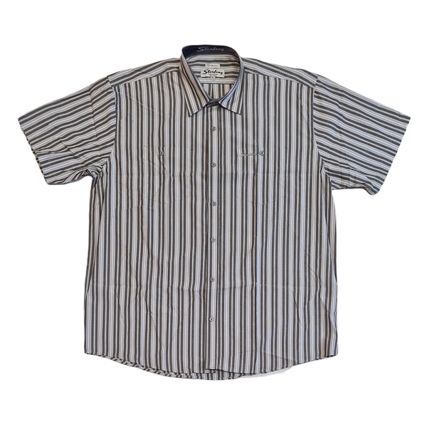 Sterling Stripe Shirt Brown/Beige/White image