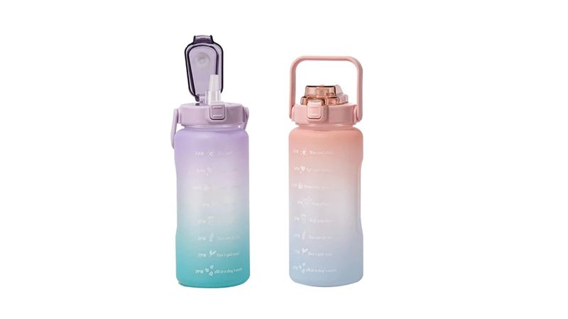 1.5 Litre Ombre Motivational Water Bottle- Pack of 2