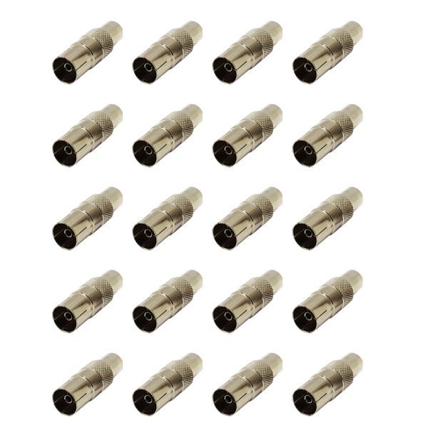 Space TV RF Female Twist-on Co-Axial Connector - 20 Pack