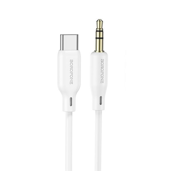 Borofone Cable BL18 - jack 3,5mm to Type C - 1 metr white Borofone