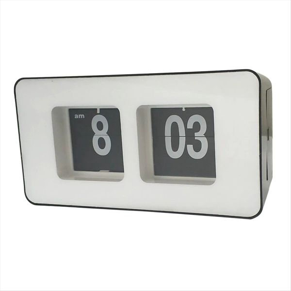 Automatic Page Turning Clock Digital Desk Battery Powered A
