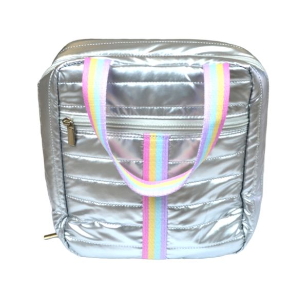 Colour Me - Lunch Bag with Silver Rainbow Handles
