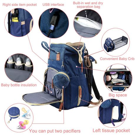 Baby bag 2024 with charger