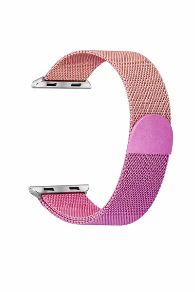 Rose Pink Magnetic Milanese Watch Band Compatible with Apple- 38/40/41mm