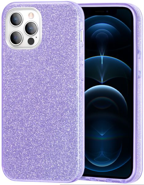 Tekron Glitter Sparkle Bling Protective Case for iPhone 12 Pro Max - Purple