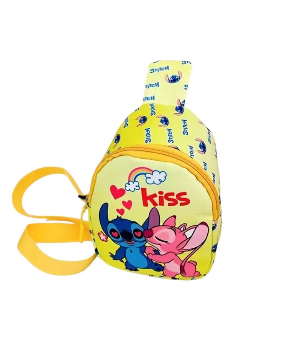 DISNEY Stitch & Angel Vintage Crossbody Bag - Yellow