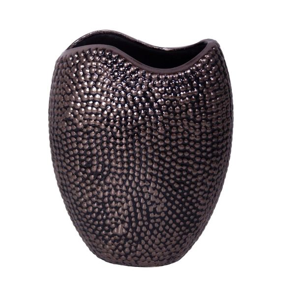 Oval Studded Ceraminc Vase Home Decor Ornament