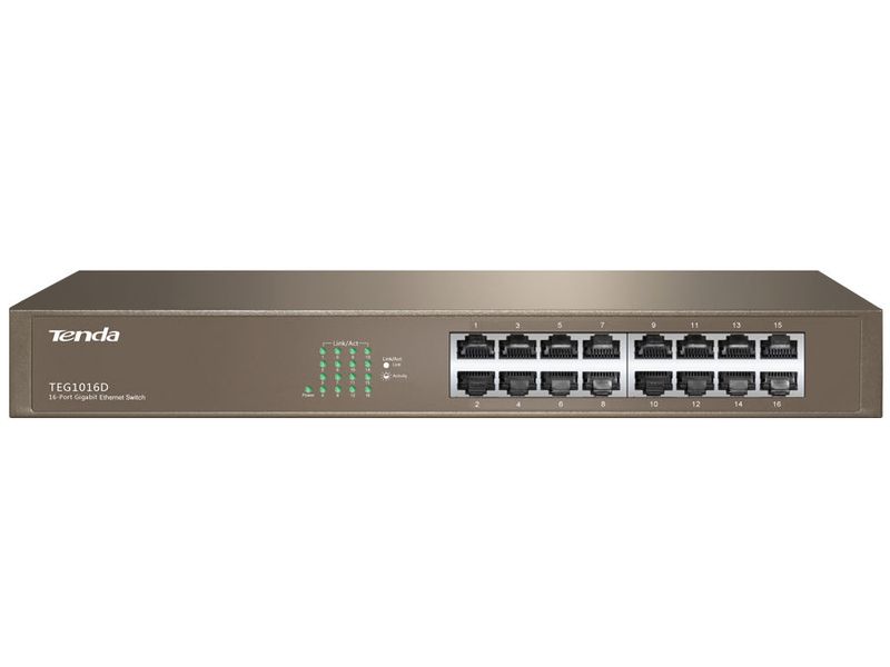 Tenda 16 Port Gigabit Rack Mount Switch - TEG1016D