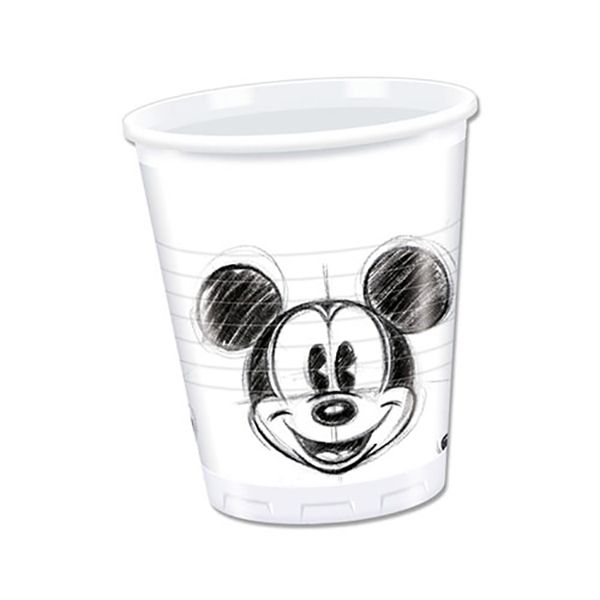 Mickey Faces Plastic Cups 200ml