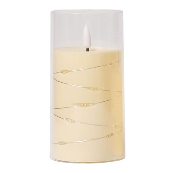 Flameless Decorative LED Candle Light With Battery Operation - Yellow