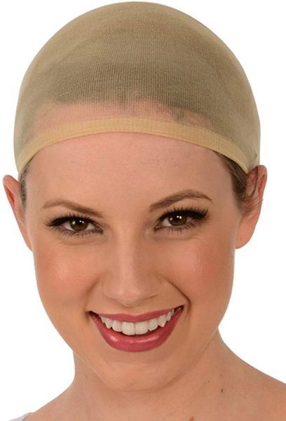 HXplum Spandex Dome Stocking Natural Color Wig Cap 2xPack