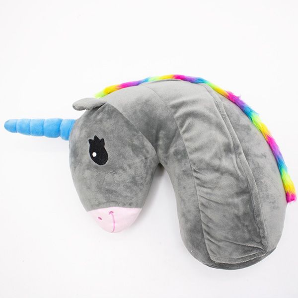 Iconix Kids Soft Stuffed Travel Pillows With Seat Belt Covers - Unicorn