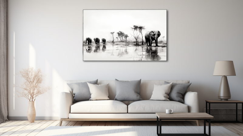 Elephants Walking in a Desert - MT0296