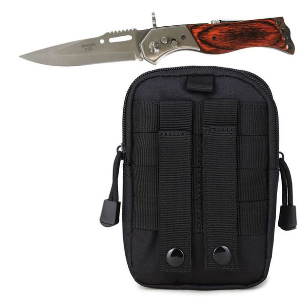 Waist Bags Tactical Utility Bag MOLLE Waist Pouch JY60 + Hunting Knife 24cm