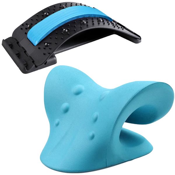 Health Pain Relief Vertebrae Neck Relaxer &amp; Magnetotherapy Back Stretcher
