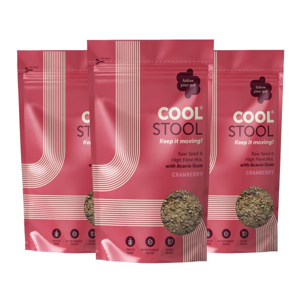 Cool Stool - Gut Health, High Fibre, Super Seed Mix - Trio Pack - Cranberry