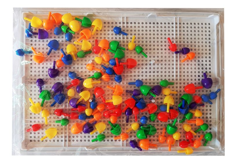 DIY Puzzle Play Mushroom Pegboard