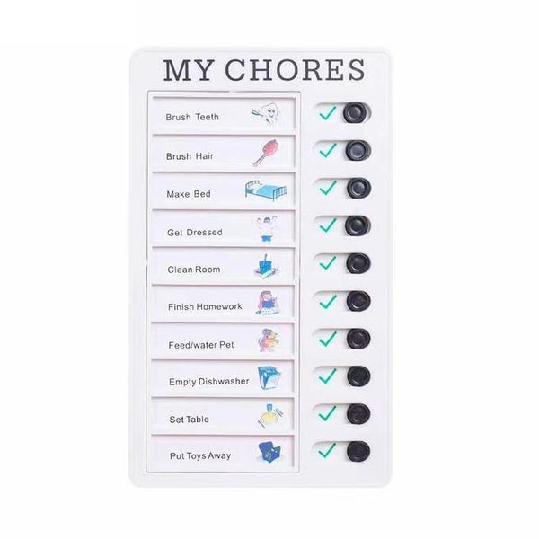 BasicX Adjustable My Chores Memo Board, 20x12cm, Easy Hang Task Tracker