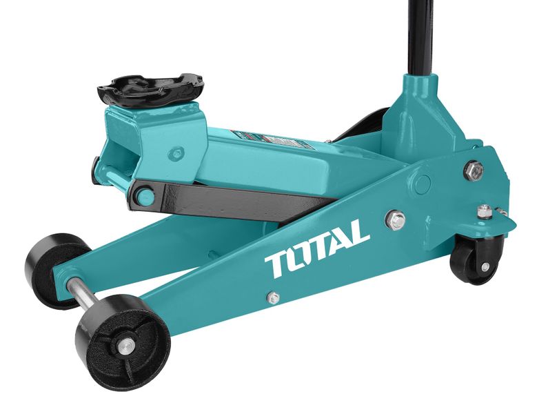 Total Tools 3 Ton Trolley Jack - Heavy Duty with Quick Lift Foot Pedal