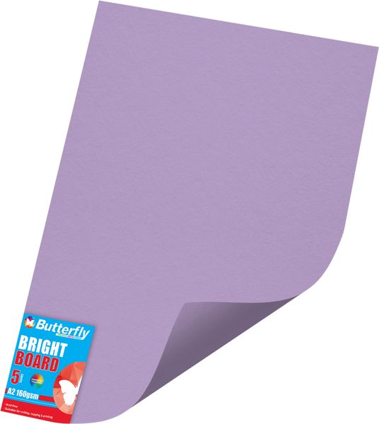 Butterfly A2 Bright Board - Pack Of 5 Lilac