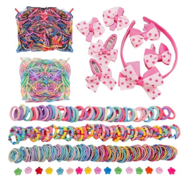 872 Piece Bulk Assorted Kids Hair Accessories Set - Multicolor