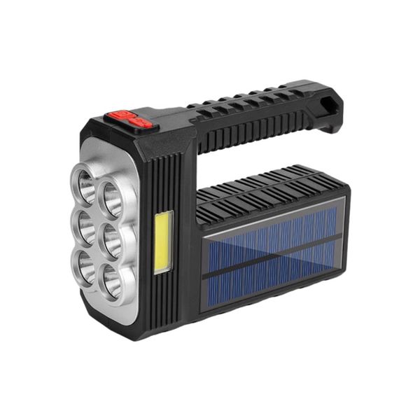 USB Solar Rechargeable 6 LED Flashlight