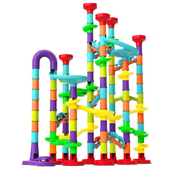 Kids-Up 142 Pieces 3D STEM Marble Run Race Track For Kids Educational DIY
