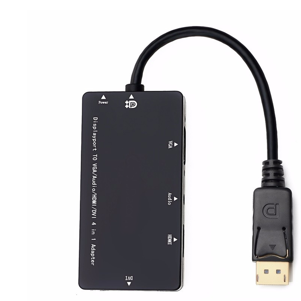 4-in-1 Multifunction DisplayPort to HDMI / dvi / VGA Adapter Cable Q-DP500