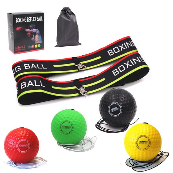 Boxing Reflex Ball Headband Set-React Reflex Balls on String with Headband