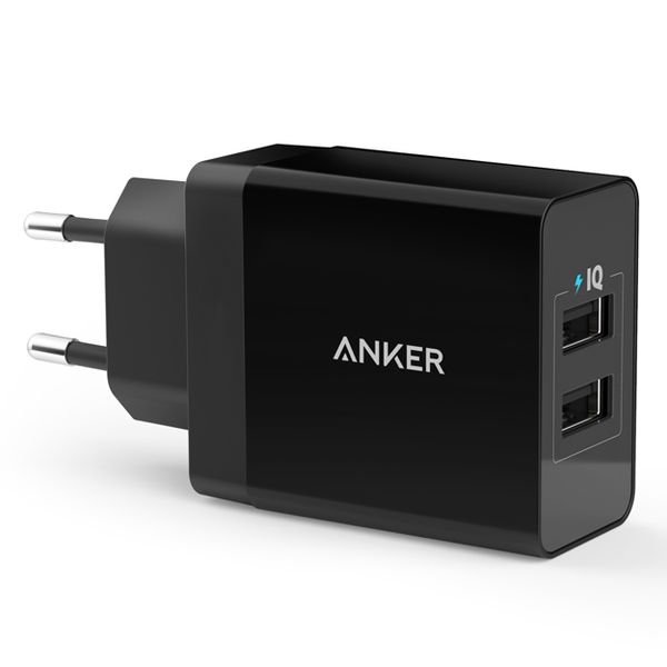 Anker PowerIQ 2-Port 24W USB Wall Charger - Black