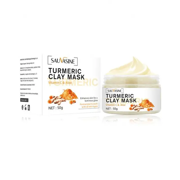 Tumeric Clay Mask Vitamin C And Aloe Formulated To Work with All Skin Types