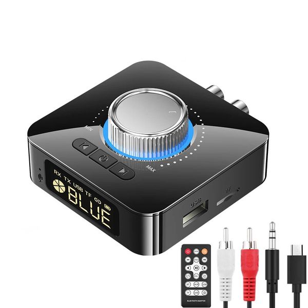 Digital Bluetooth V5.0 Audio Transmitter Receiver Wireless 3.5mm Aux / 2RCA