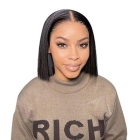 Golden Perfect 10inch Brazilian Hair 13x4 Full Frontal Straight Bob Wig