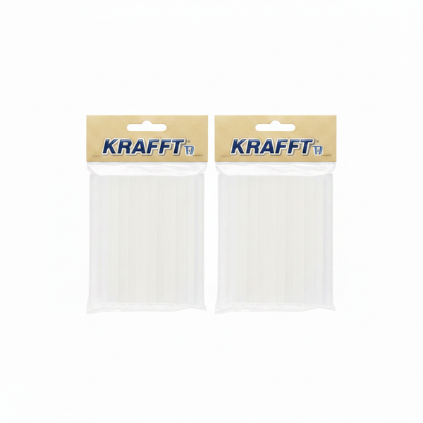 Krafft Glue Sticks 100mm x 7mm Transparent White 12 Piece - 2 Pack