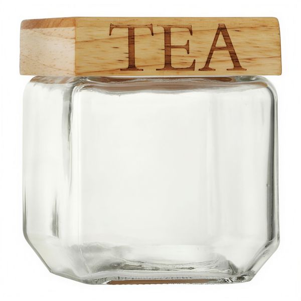 Home Classix Square GlassTea Canister (550 ml)