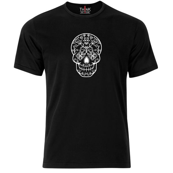 Think Out Loud Mens "Skull Mandala" Short Sleeve Tshirt Black