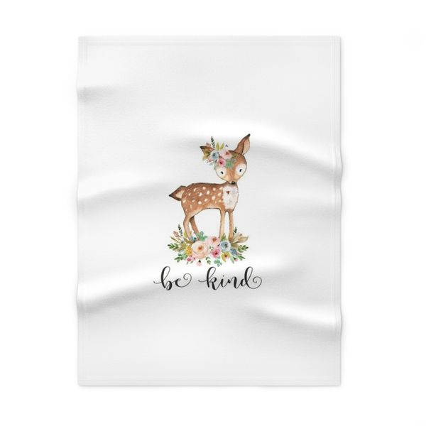 Woodland Deer Fleece Blanket 70x100cm